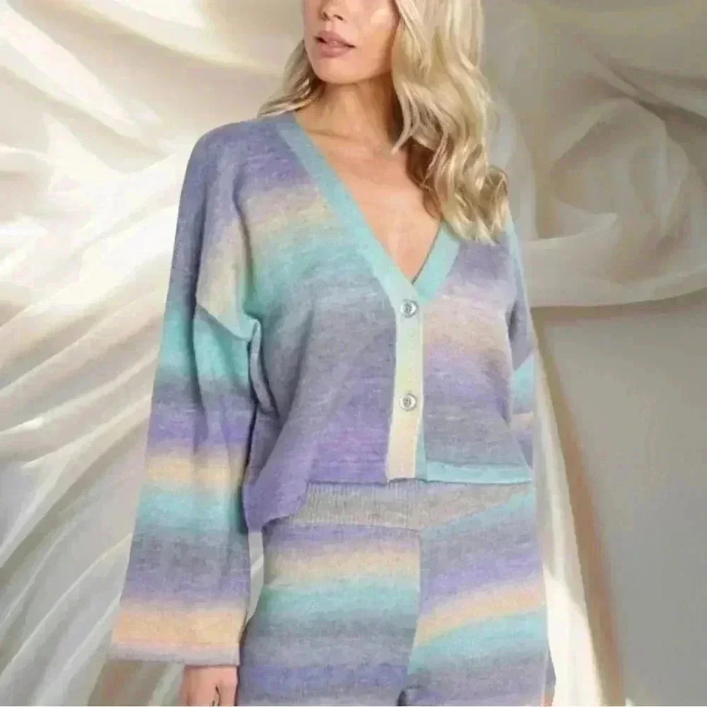 Beach Riot Judith Cardigan Top Orchid Tint Size Small